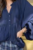 Balmoral Blouse Navy /4 =